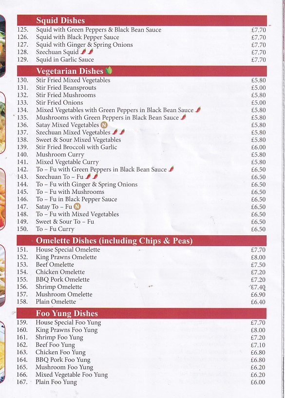 China House Menu Bow Street 