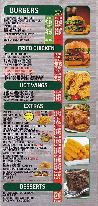 usa takeaway menu Fishguard