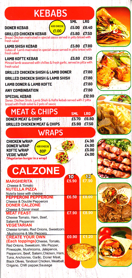 usa takeaway menu Fishguard