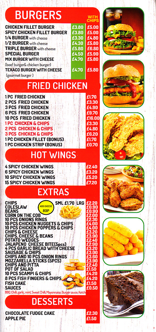 usa takeaway menu Fishguard