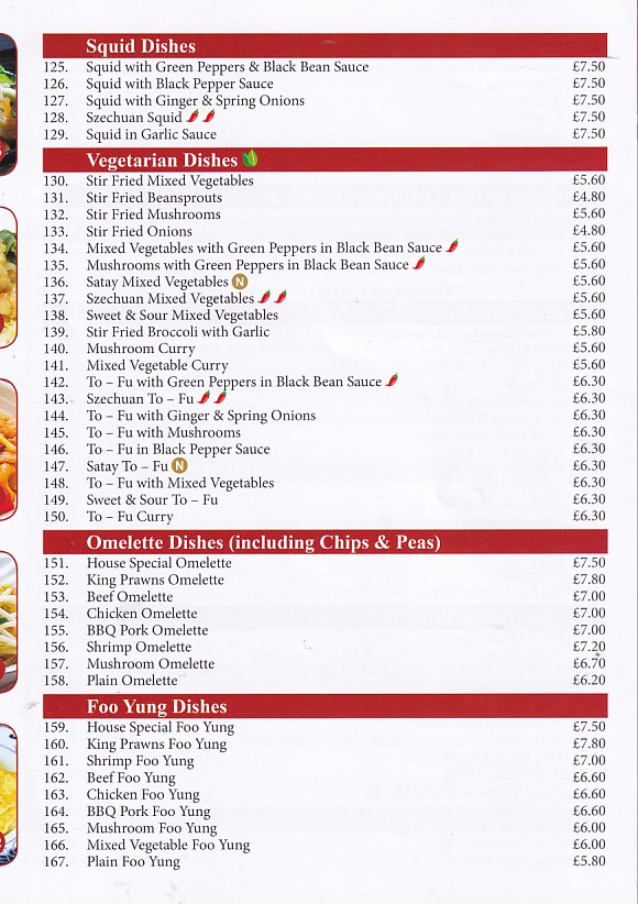 China House Menu Bow Street 