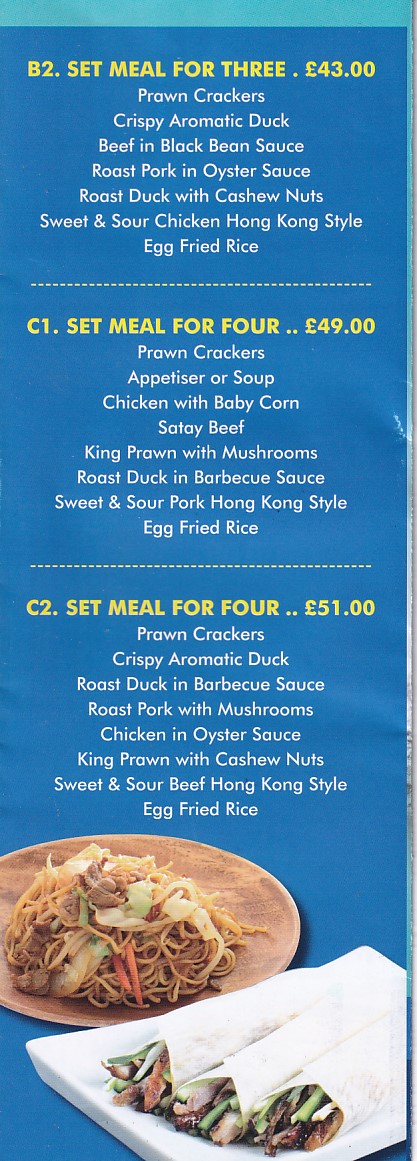 Menu of Brother's House chinese takeaway Neyland SA73